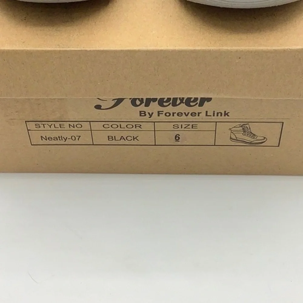 FOREVER LINK Black Neatly High Top Sneakers